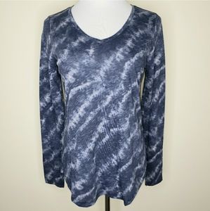 Sonoma Long Sleeve Tee Blue Tie Dye Size Sz Small